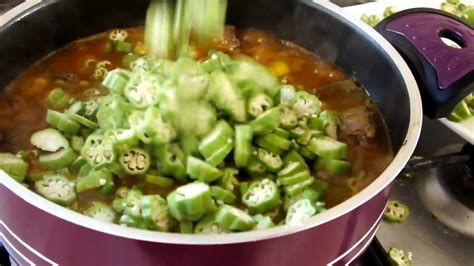 How To Cook Okra Soup Youtube