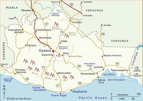 Interactive Map Of Oaxaca State Mexico Mexconnect