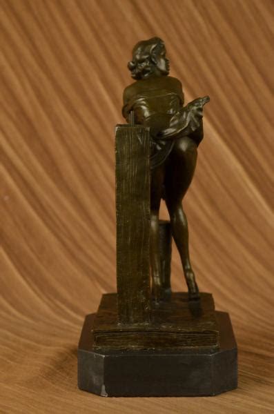 Art Deco Vintage Signed Preiss Marble Bronze Semi Nude Lady Sculpture Lost Wax Ebay