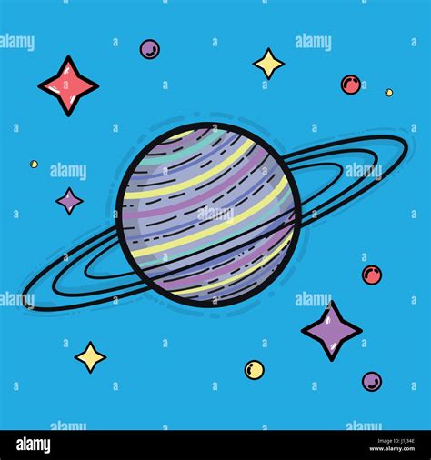 Saturn Planet In The Space Galaxy Creation Stock Vector Image And Art Alamy