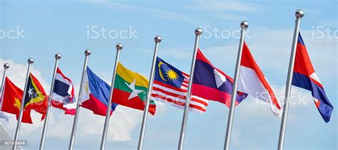 National Flags Of Southeast Asia Countries Stock Photo Download Image