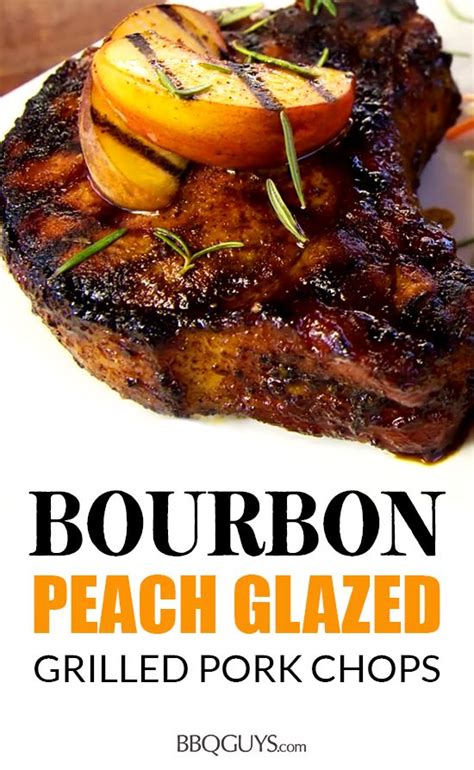 Roasted boneless center cut pork chops with red winethebossykitchen.com. Grilled Bourbon Peach Glazed Pork Chops | Recipe | Glazed ...
