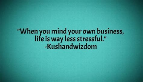 Why Mind Your Own Business