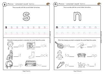 Copyright 14/5/2019 gisellespinto publication or redistribution of any part of this document is forbidden without authorization of the copyright owner. Phonics SATPIN worksheets by Koodlesch | Teachers Pay Teachers