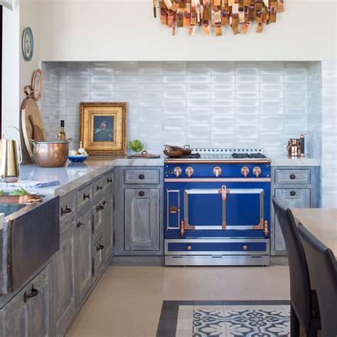 This Stunning Kitchen By Cooperpacifickitchens Features A Blue Stove