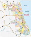 Map of Chicago neighborhood: surrounding area and suburbs of Chicago