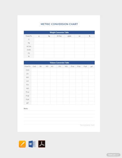 FREE Sample Metric Conversion Chart Templates In PDF Excel MS Word