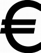 Black Euro Currency Sign - Free Clip Art
