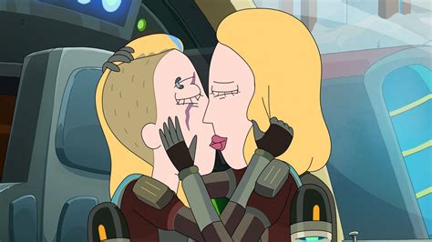 beth and space beth kissing rick and morty youtube