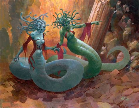 Gorgon Sisters Medusa By Brian Leblanc Comic Art Fantasy Art Greek
