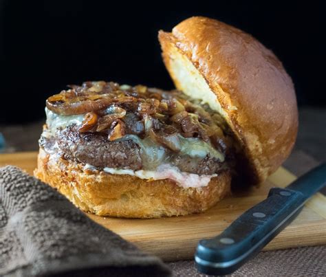 These bacon burgers include ground beef, diced bacon, chopped onion, and worcestershire sauce. Wagyu Beef Burger with Caramelized Onions - Fox Valley Foodie