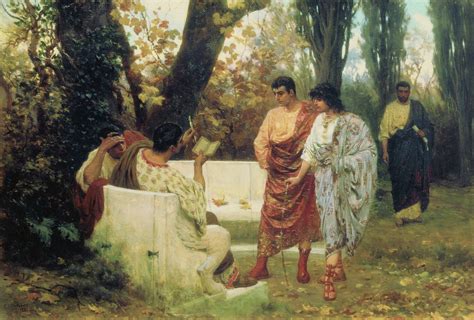 Catullus Reading His Poems To Friends Vintage Artwork By Stefan