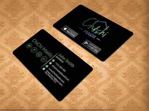 Design Modern Business Card With Social Media Icons And Available To