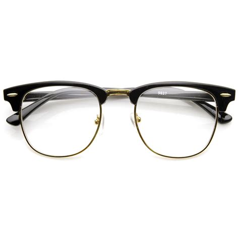 clothing and accessories new half frame clubmaster retro style clear lens wayfarer eye glasses