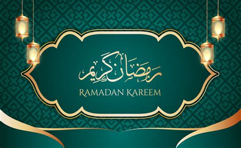 Ramadan Kareem Beautiful Greeting Card With Arabic Calligraphy Which