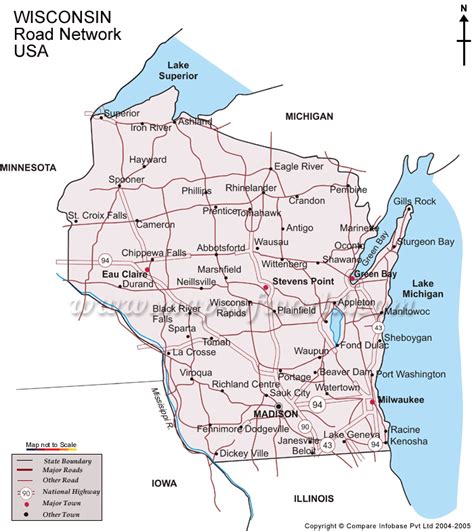 State Map Of Wisconsin