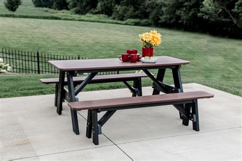 Wildridge Poly Vinyl Furniture Heritage Picnic Table Detached Bench Lcc 166 Wooden Playscapes