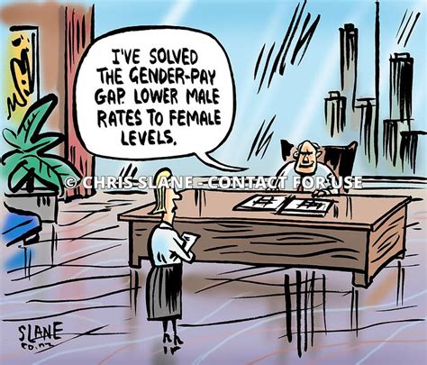 Chris Slane Cartoons Gender Pay Equity Solution