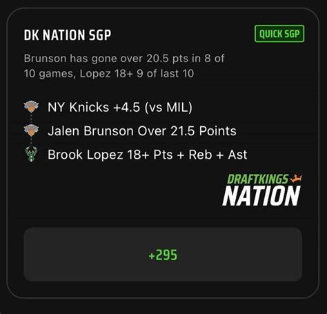 Nba Same Game Parlay Draftkings Sportsbook Cheat Sheet For Bucks Vs