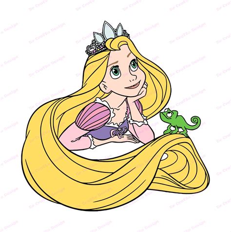 Rapunzel With Pascal Tangled Svg 2 Svg Dxf Cricut Silhouette Cut