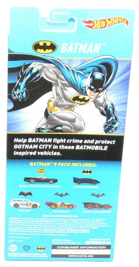 Hot Wheels Batman 5 Pack Batmobile Universal Classic Toys