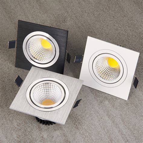 Bright Recessed Led Square Dimmable Downlight Cob 7w 9w 12w Led Spot