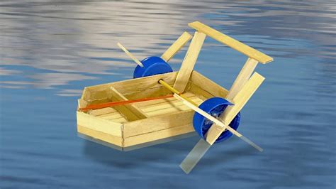 Make An Elastic Band Paddle Boat เรือไม้ไอติมมีใบพัด เคลื่อนที่ได้