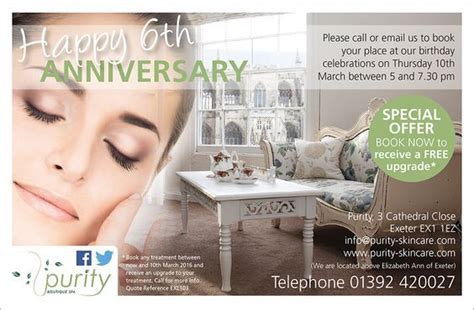 Advert Design For Purity Boutique Spa In Exeter Advertdesign Branding Design Graphicdesign