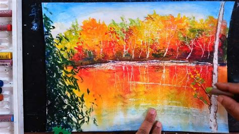Autumn Oil Pastel Painting Lesson Youtube