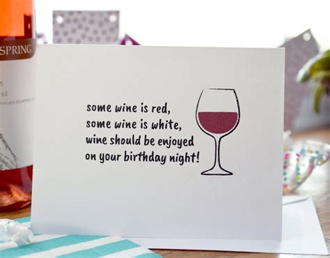 Birthday Card Wine Lover Happy Birthday Wine Card Birthday