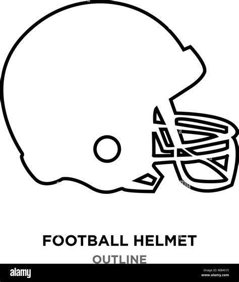Football Helmet Outline On White Background Stock Vector Image And Art