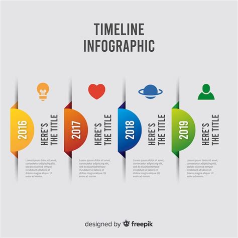 Free Vector Infographic Timeline Template Flat Design