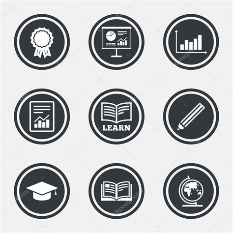Education And Study Icon Presentation Signs Stock Vector By