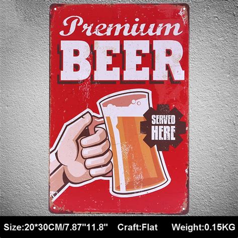 Beer Retro Metal Sign Tin Poster Tavern Pub Bar Hotel Club Cafe Home Plate Plaque Picture Wall