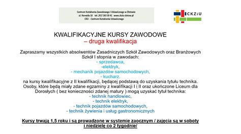 Oferta Edukacyjna Centrum Kszta Cenia Zawodowego I