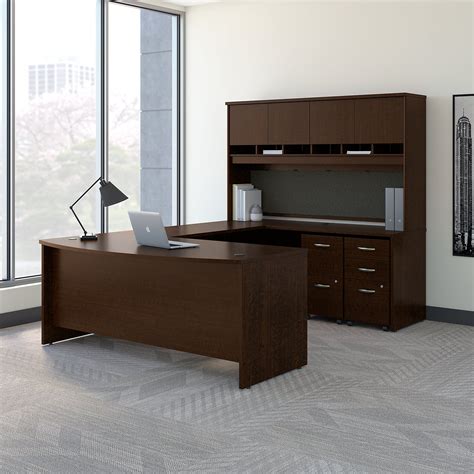 Bush Business Furniture Series C 72w Bow Front U Shaped Desk With Hutch