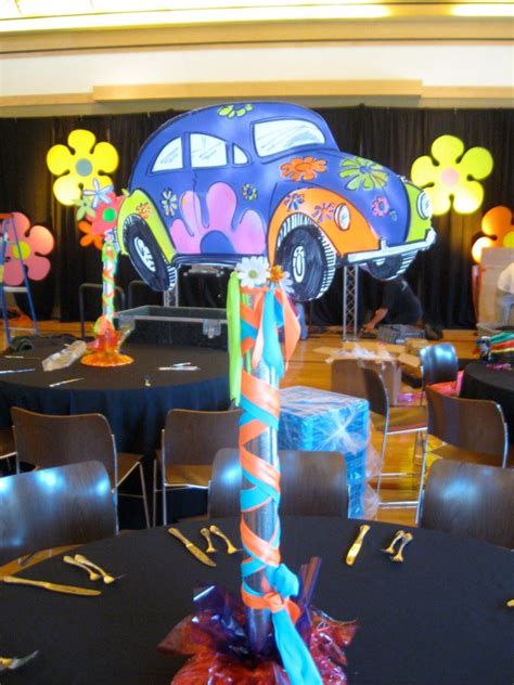 We have the themed decorations for your prom, party or homecoming. 60's Retro Centerpiece | Homecoming themes, Homecoming ...
