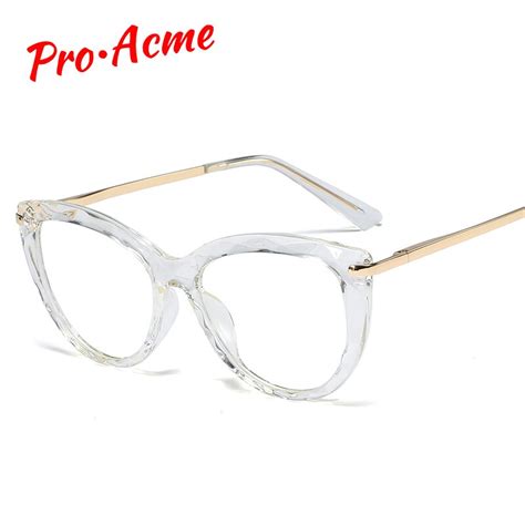 Pro Acme Optical Glasses Frame Women Cat Eye Glasses Spectacle Frames Fashion Clear Glasses Fake