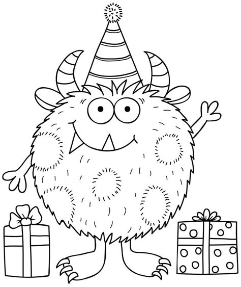 The largest and highest quality coloring birthday cards can be found here! katehadfielddesigns - Google-Suche | Monster coloring ...
