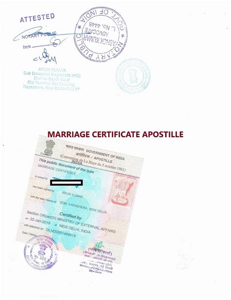 Marriage Certificate Apostille India Marriage Certifciate Embassy