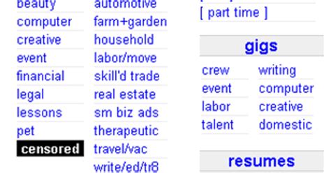 Craigslist Removes Adult Services Section
