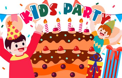 Best Children Welcoming To Party For Birthday Illustration Download In