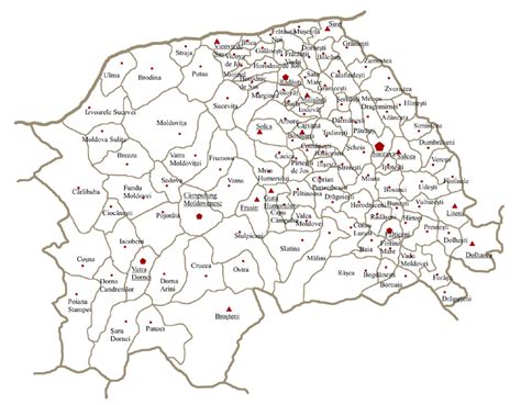 Suceava Ro Administrative Map Harta Administrativa Harti
