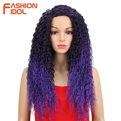 Fashion Idol Synthetic Kinky Curly Wigs For Black Women Long Curly