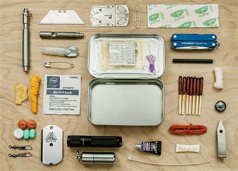 Exploded Altoids Survival Tin Outdoor Survival Kit Survival Camping
