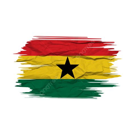 Ghana Flag Transparent Watercolor Brush Vector Ghana Flag Brush