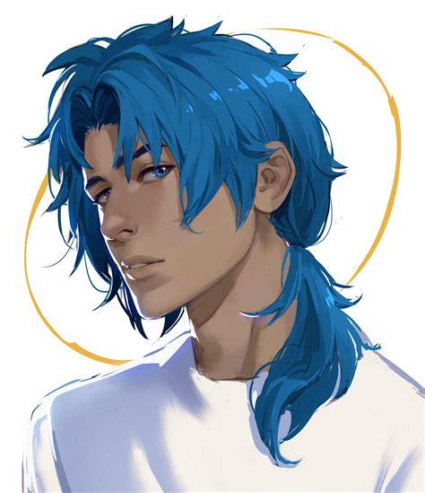 Blue Haired Boy How To Draw Manga Drawn By Roseflarea Danbooru