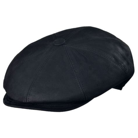 Jaxon Hats Made In Italy Leather Newsboy Cap Newsboy Caps