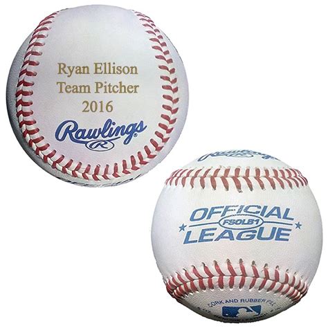 personalized rawlings official leather baseball forallts