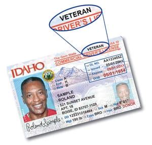 Veterans who enroll for va healthcare service (vha), receive a va patient id card (vic). Idaho Allows New Veteran Designation on Driver's Licenses | IDScanner.com